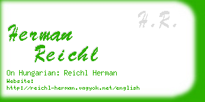 herman reichl business card